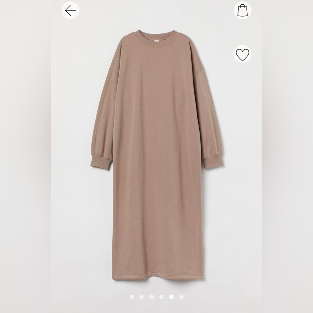H&M Mocha Crewneck dress size S
